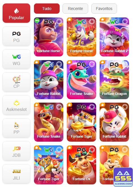 Experiência de Jogos aa555.com